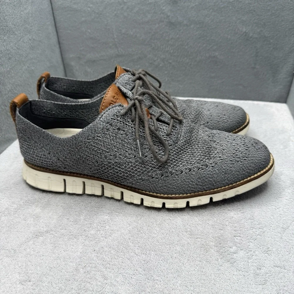 Cole Haan ZEROGRAND Stitchlite Wingtip Oxford Men 9.5 M Gray C27692 Grand OS